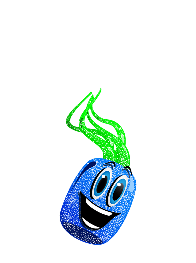 Big blue candy hanging